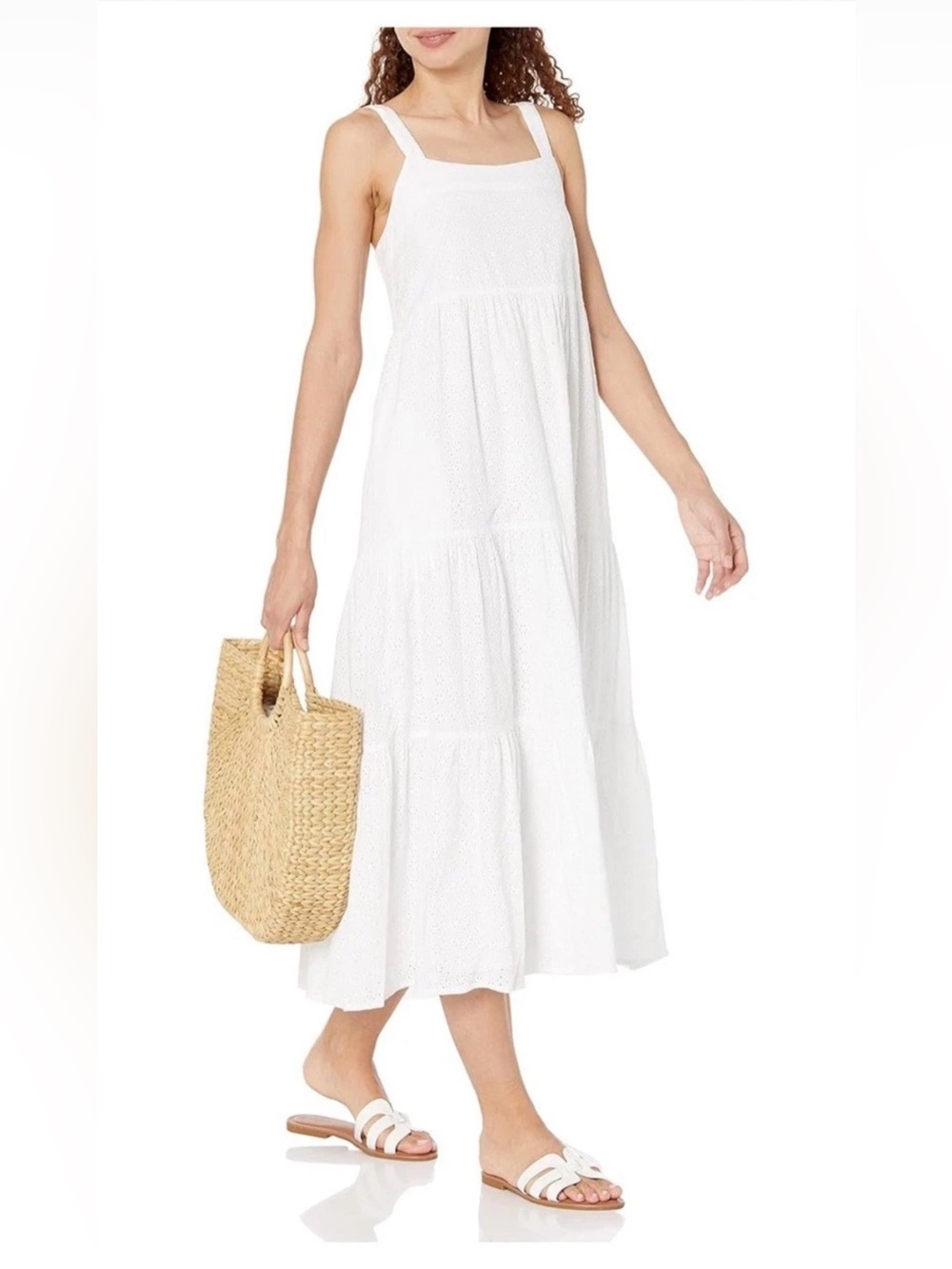 The Drop Britt Dress White Eyelet Women’s Size Large New FAST SHIPPING $69MSRP - Picture 4 of 6